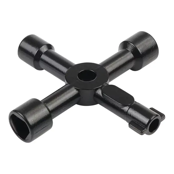 4 Voies Croix Triangle Clé Clé Universel Électrique Cabinet Clés Utilitaire Clé Fit pour Robinet, Co