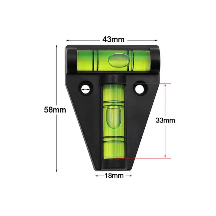 Mini Instrument de mesure du niveau à bulle de Type T, niveau Triangulaire, coque à bulle esprit de