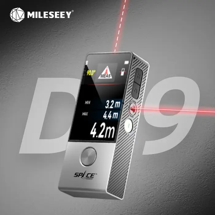 MiLESEEY D9 télémètre Laser, ruban à mesurer Laser Bluetooth, mesure Laser 100M avec alignement visu