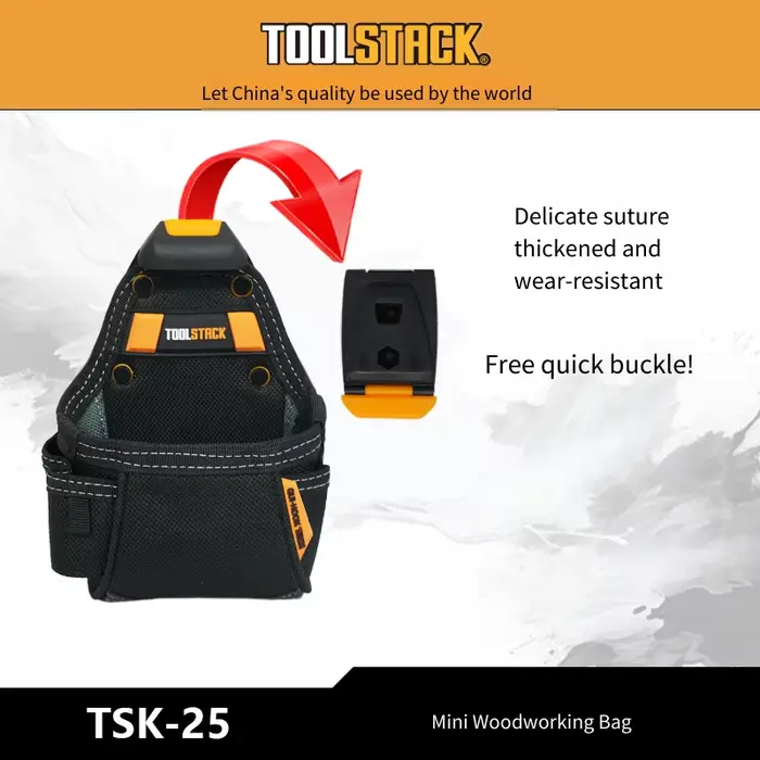 TOOLSTACK Mini trousse à outils utilitaire, marteau et tournevis, pochette de ceinture, kit de servi