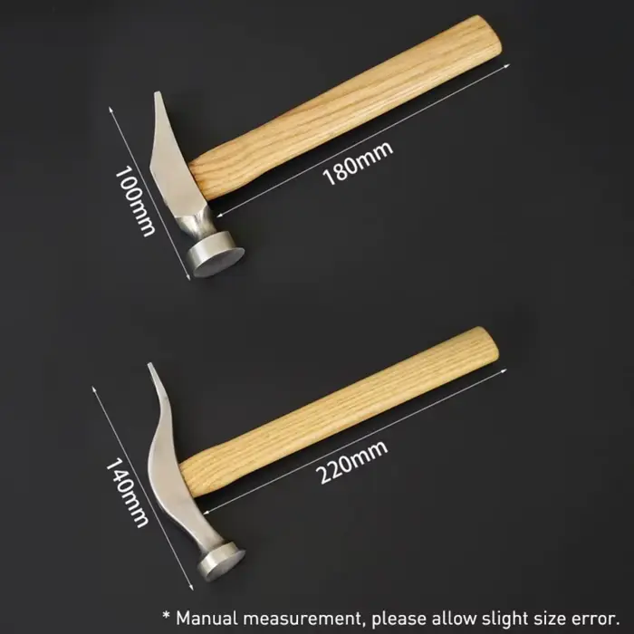 Marteau supérieur en cuir fait à la main avec manche en bois pour tarauder sur les points