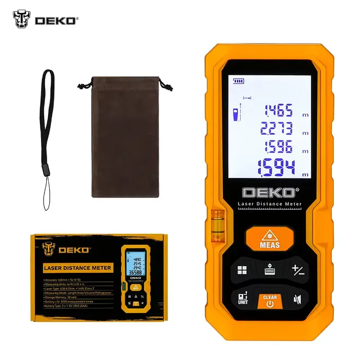 DEKO DKLD05 télémètre Laser portatif 40M 60M 80M 100M Mini