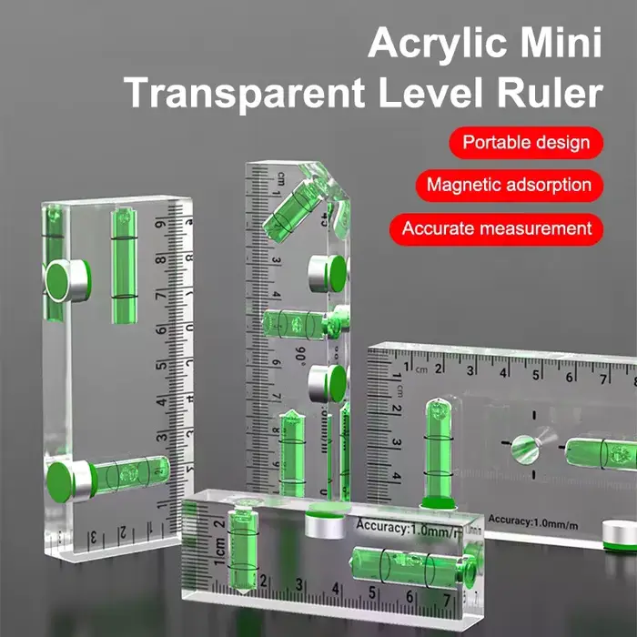 Mini rapporteur de niveau magnétique puissant en acrylique de haute précision