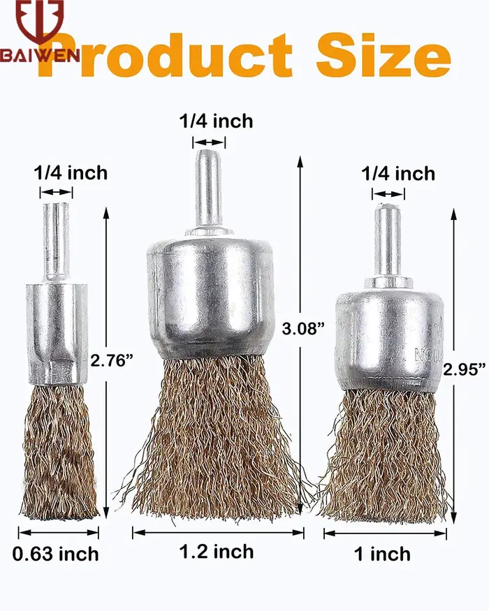 Roues en fil d'acier plaqué cuivre 10/16/25mm, brosses, perceuse, outils rotatifs, graveur, meuleuse