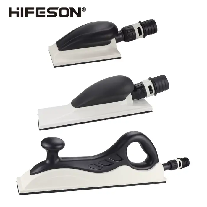 HIFESON bloc de ponçage manuel Extraction de poussière support de papier de verre manuel tampon de p