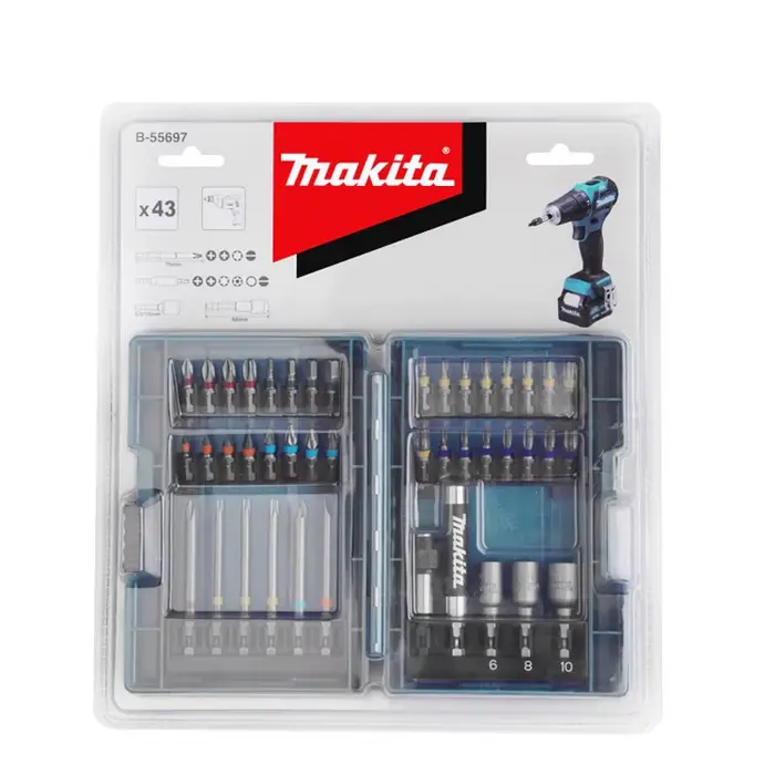Makita B-55697 Jeu d'embouts de tournevis électriques 43 pièces