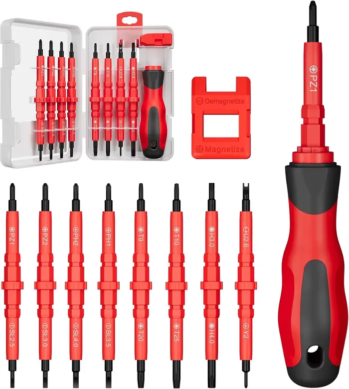 Insulated Screwdriver Set 18-in-1 with Case Electrician Special Set Flat Head torx Screwdriver Multi