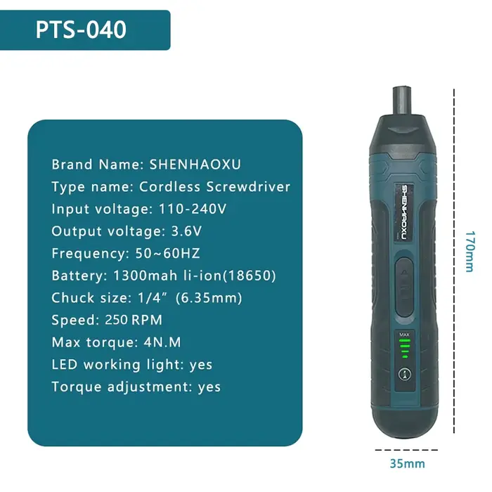 Tournevis électrique batterie Rechargeable