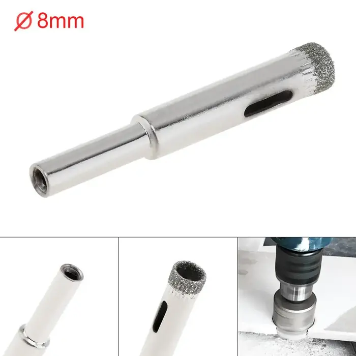 Scie cloche diamantée, 6mm, 8mm, 10mm, 12mm, 14mm, 16mm, 18mm, 20mm, 22mm, 25mm, kit de forets, outi