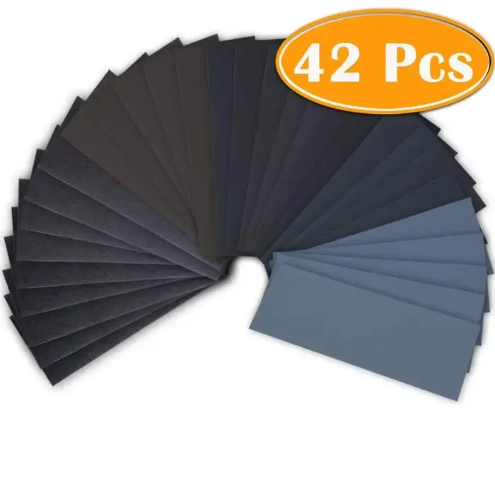 Assortiment de feuilles de papier abrasif pour ponçage automobile, finition de meubles en bois, 23x9