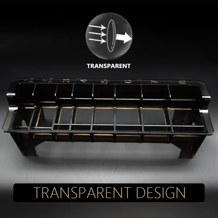 Boîte de rangement transparente pour tondeuse à cheveux