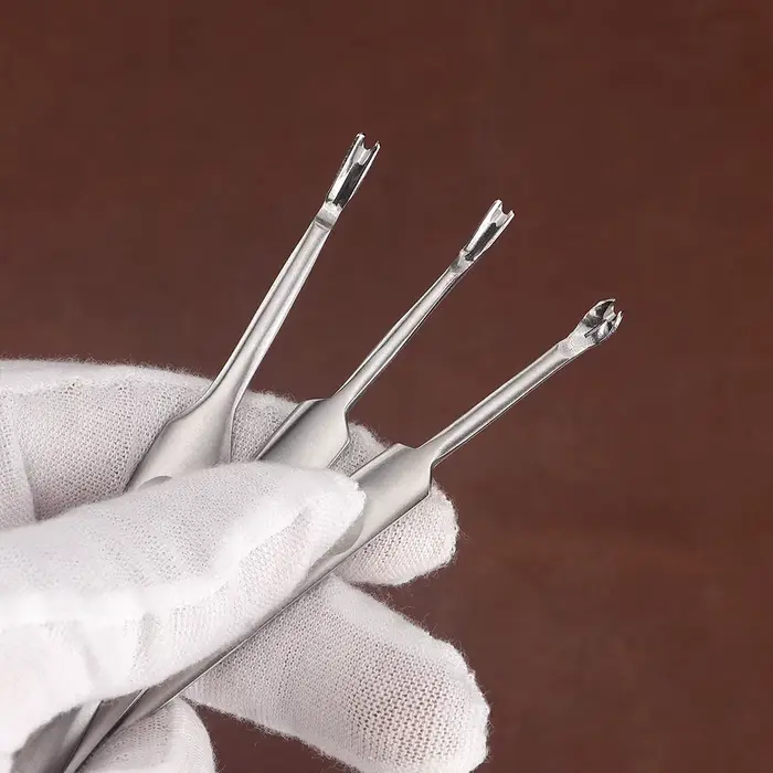 Ensemble d'outils de fente pour artisanat du cuir en acier inoxydable de qualité supérieure