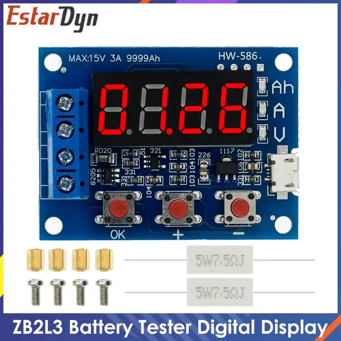 ZB2L3 testeur de batterie LED affichage numérique 18650 batterie au Lithium alimentation Test résist