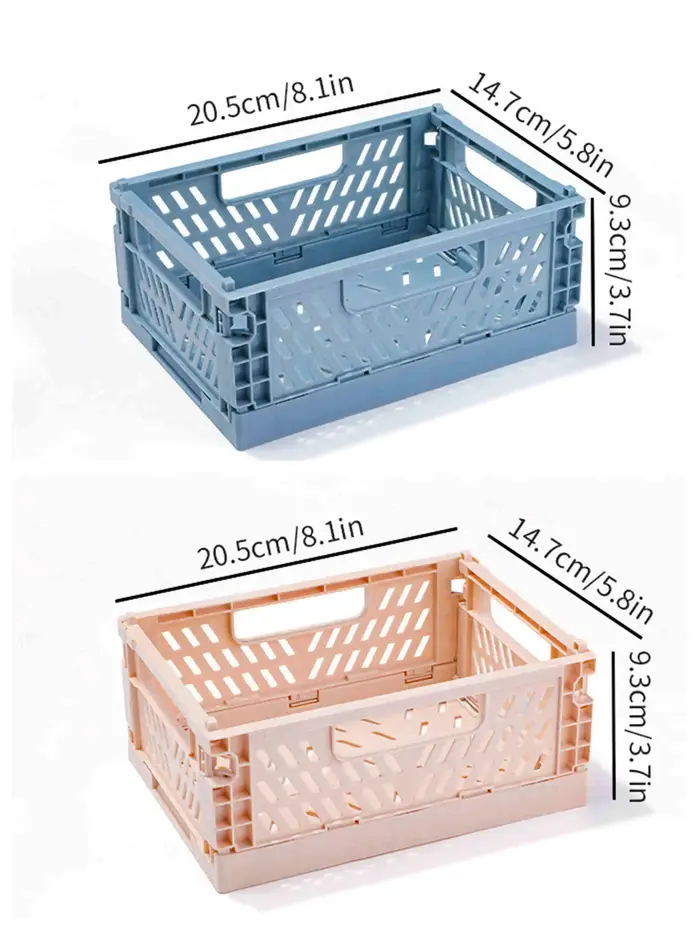 Panier de rangement pliable en plastique pour la maison