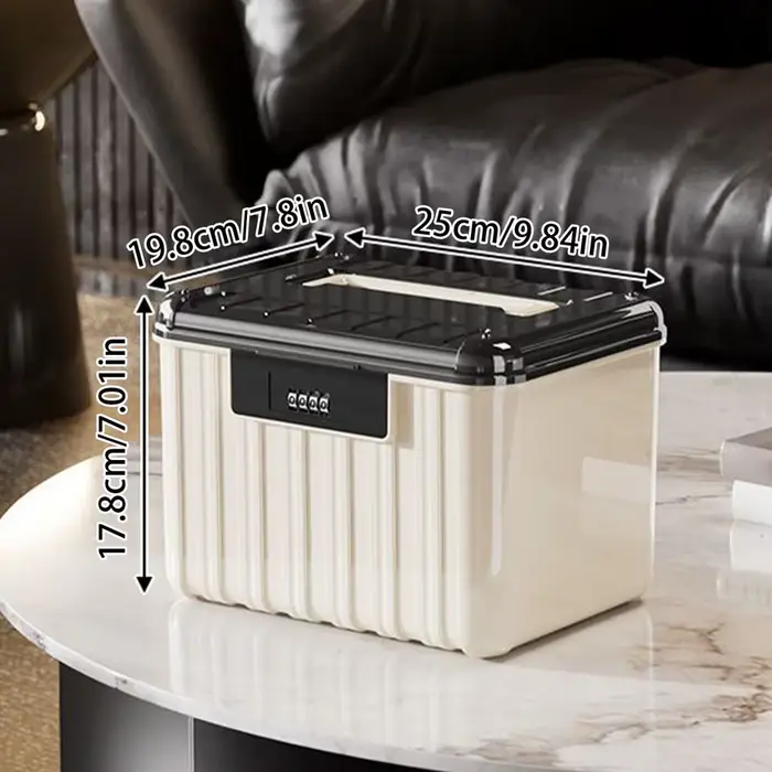 Conteneurs de rangement verrouillables avec serrure à combinaison, boîte de rangement sécurisée anti