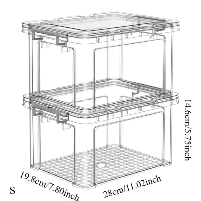Boîtes de rangement transparentes durables