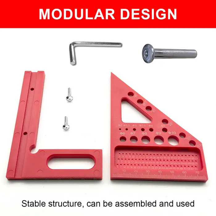 Outil de mesure combiné de précision pour le travail du bois - Règle