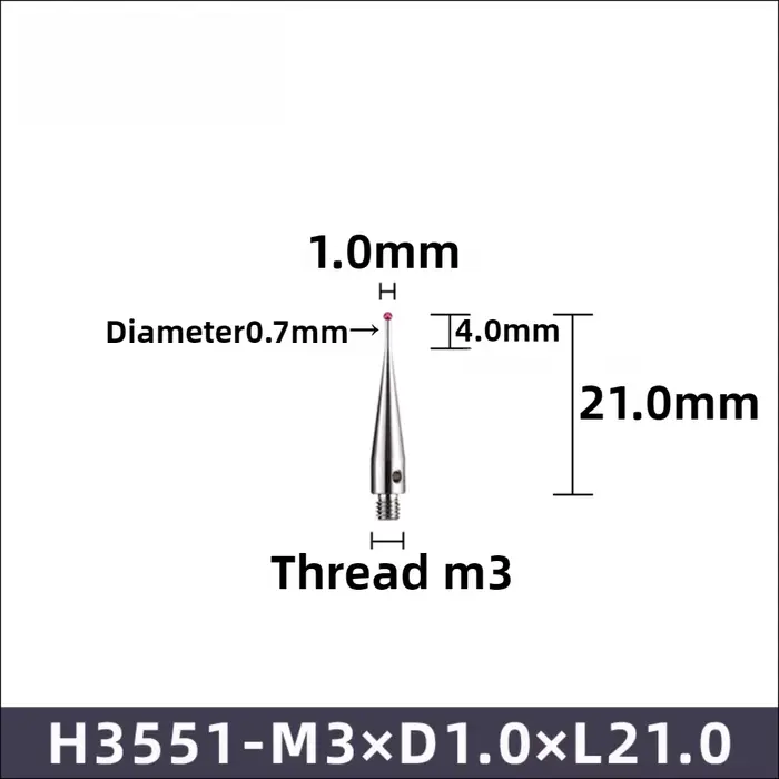 1 pièce : Tête de mesure tridimensionnelle M3, stylet à trois coordonnées, sonde rubis pour machine-