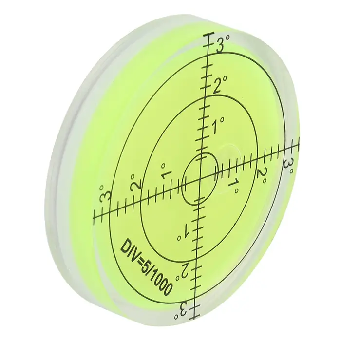 Petite bulle de niveau ronde avec échelle pour balance d'appareil photo