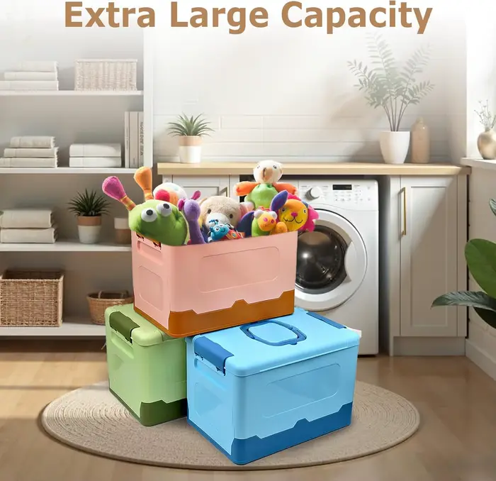 Boîte de rangement pliable avec couvercle