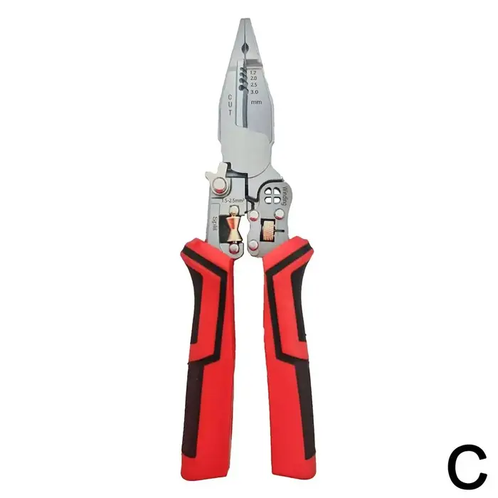 Pince d'électricien 9 en 1, multifonctionnelle, polyvalente, pour dénuder les fils, mesure de l'élec