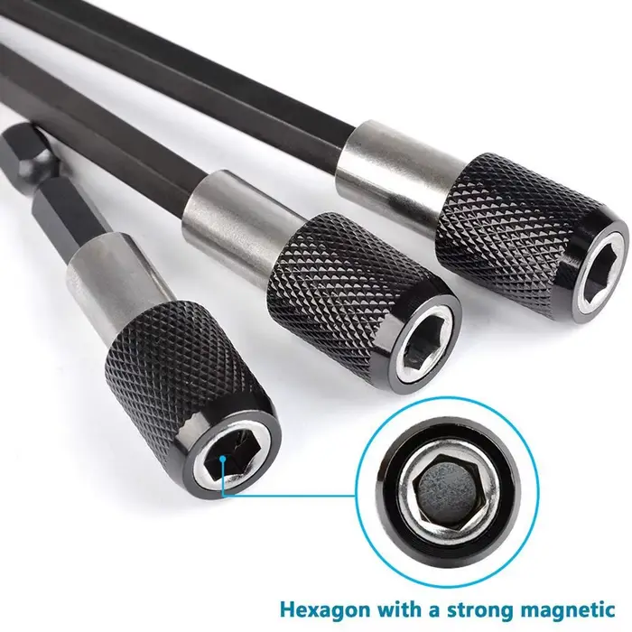 Barre d'extension à tige hexagonale de 1/4 pouces