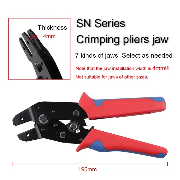 Pince à sertir, mâchoires en alliage SN-2546B 58B 02C 03H 06WF X6/06 48BS utilisées pour sertir les 