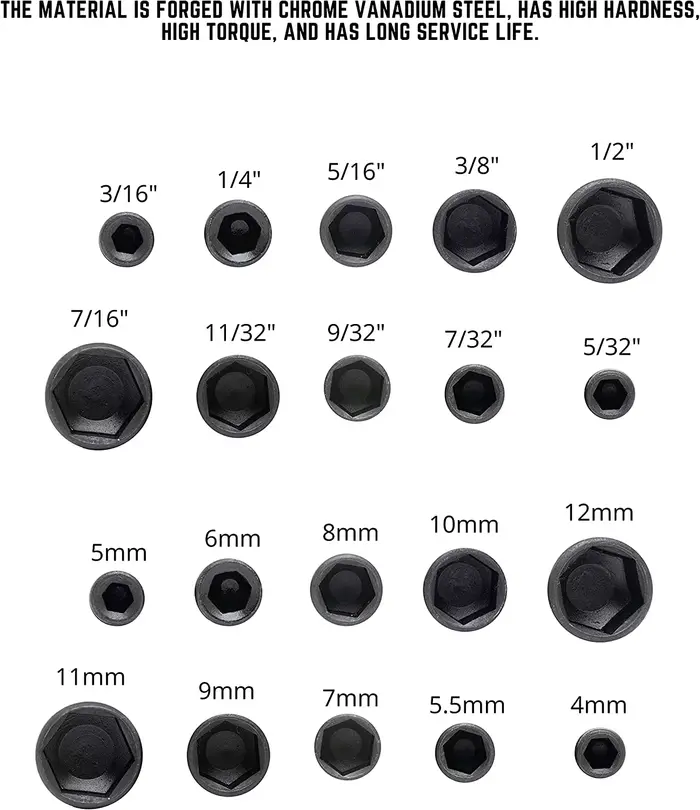 9 pièces/ensemble 5mm-13mm douilles hexagonales manchon buses écrou tournevis ensemble Schroevendraaier