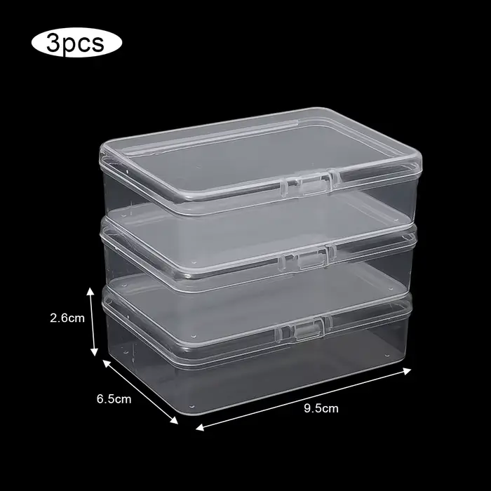 Boîtes en plastique transparentes, 10/3 pièces, conteneur de cartes à jouer, mallette de rangement,