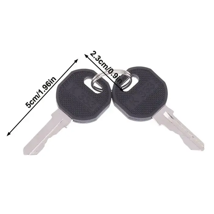 2 pièces K333 clés clé de casier de caravane pour Emka EK333 Elddis clé