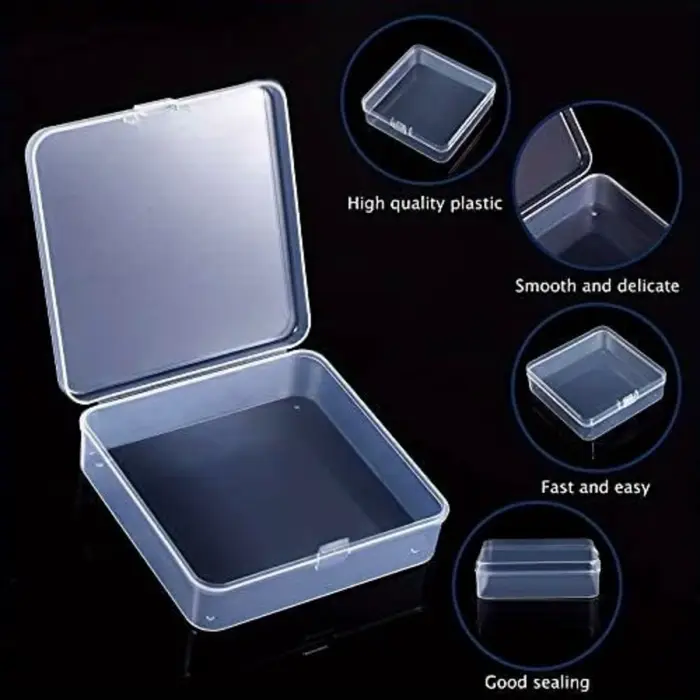Boîtes de rangement en plastique avec couvercles sécurisés - Mini organisateurs pour perles