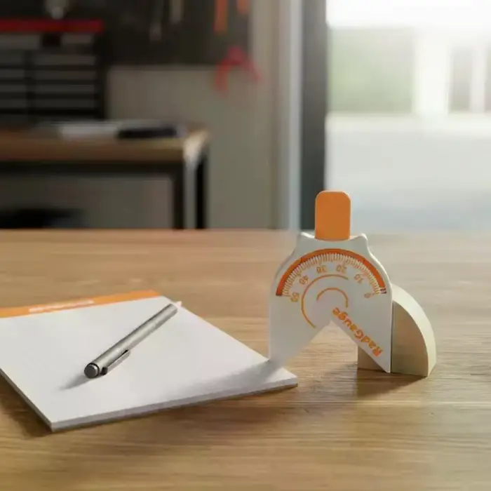 Outil de mesure de rayon d'angle avec échelle, instrument de précision pratique pour la construction