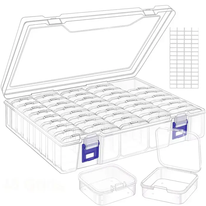 Boîte de rangement transparente avec couvercle