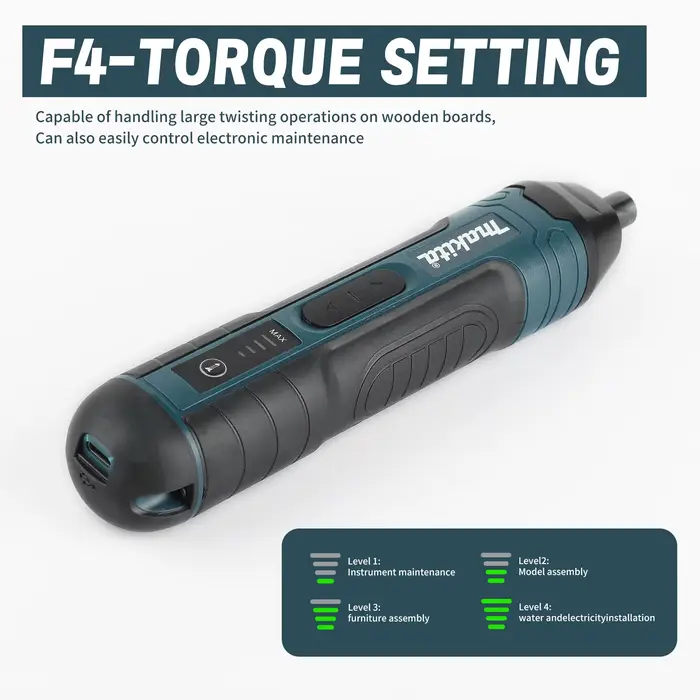 Tournevis électrique sans fil Makita |   couple 3,6 V 5 N.m |   Mandrin 1/4" |   Batterie Li-ion 130