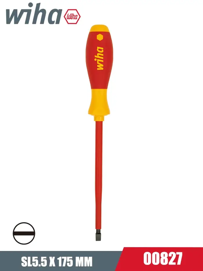 Tournevis à fente isolé VDE Wiha 00827 SL5.5×175mm