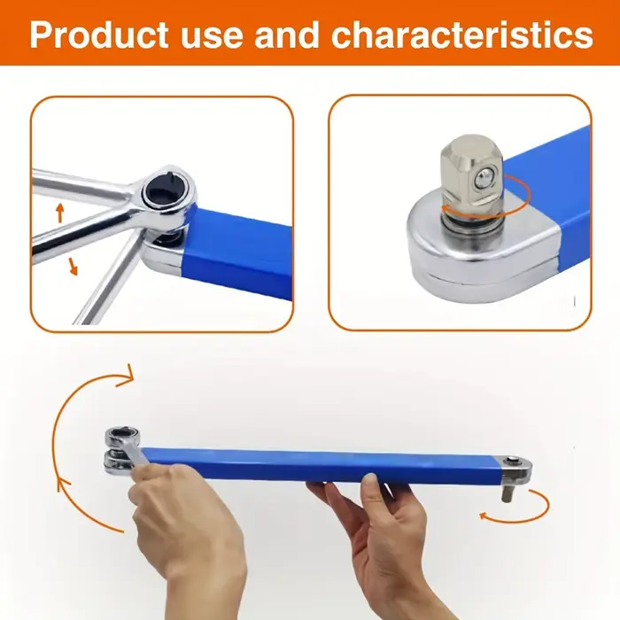 Clé à cliquet d'extension polyvalente avec clé