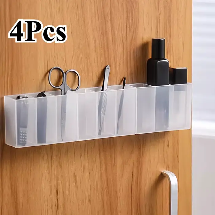 Mini boîte de rangement en plastique à 3 grilles
