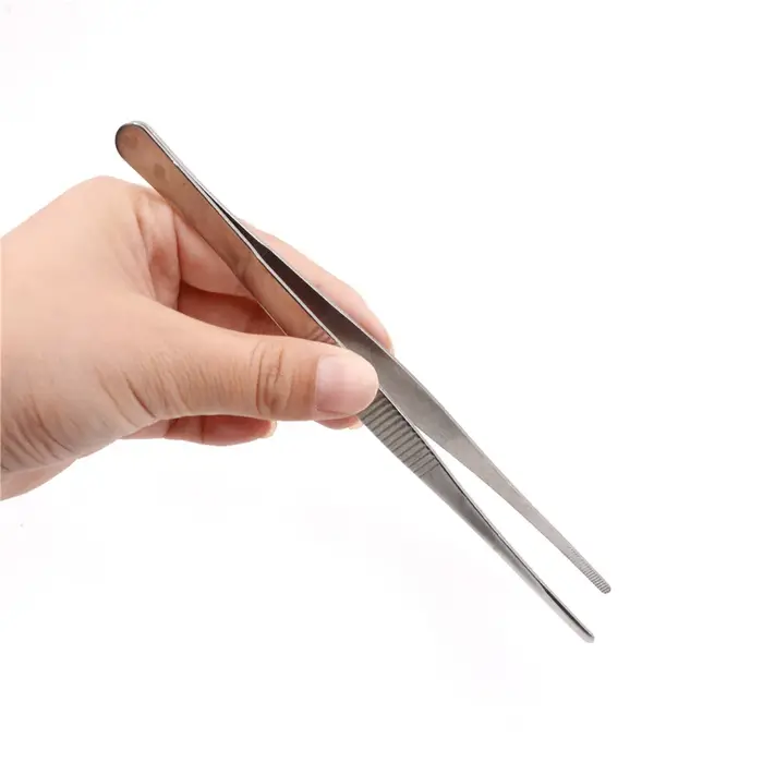 Pincettes en acier inoxydable, 12.5cm/14cm/16cm/18cm/20cm/25cm/30cm, précision dentaire médicale, lo