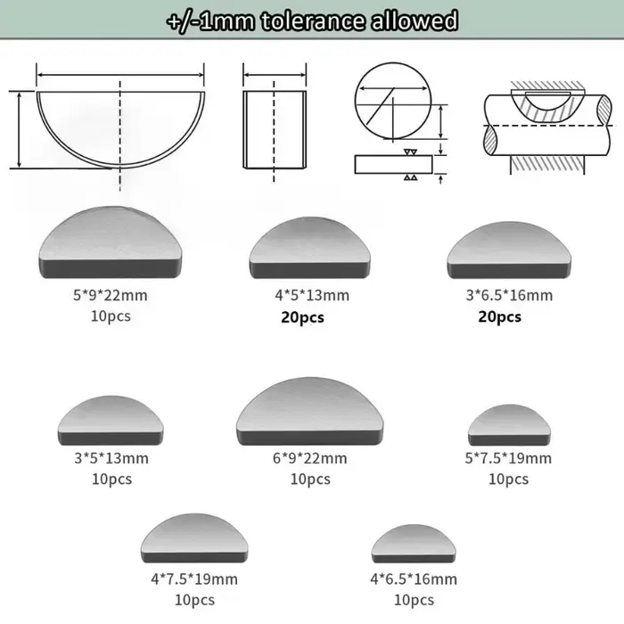 Assortiment de clés en acier au carbone
