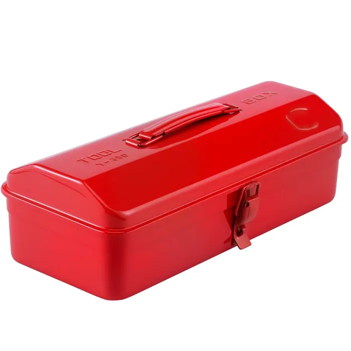 Grande boîte de rangement pour outils en métal avec poignée pour atelier, boîte à outils portable av