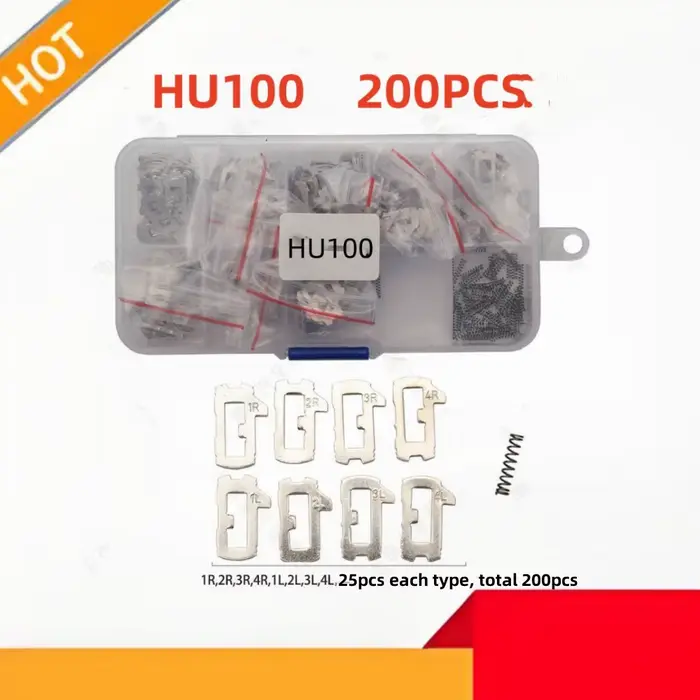 200 pièces/lot HU100 Kits de réparation de clés de serrure de voiture, accessoires de fraisage exter