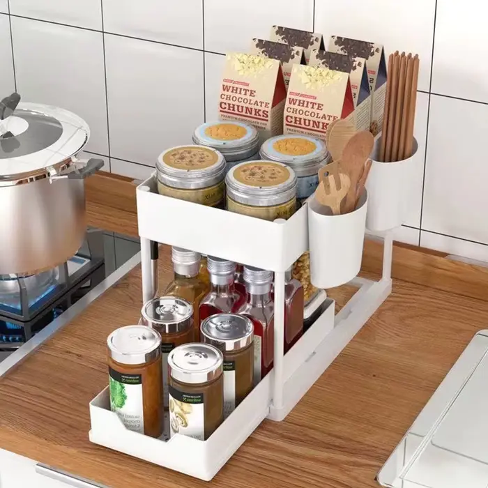 Étagère de rangement de cuisine à double couche