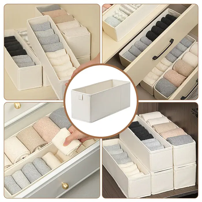 Boîte de rangement en tissu pliable