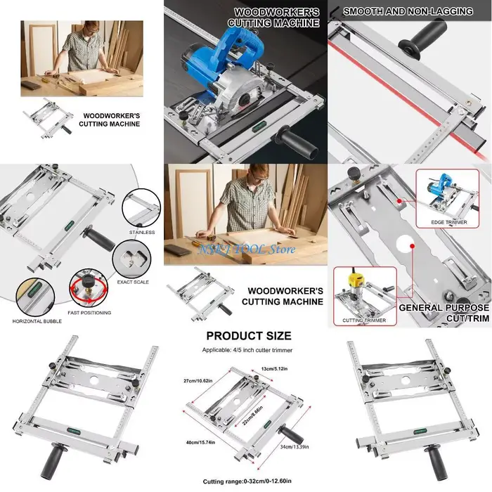 L8RC coupe-panneau réglable 0-32cm pour le travail du bois, avec échelle claire, mesure précise, ada