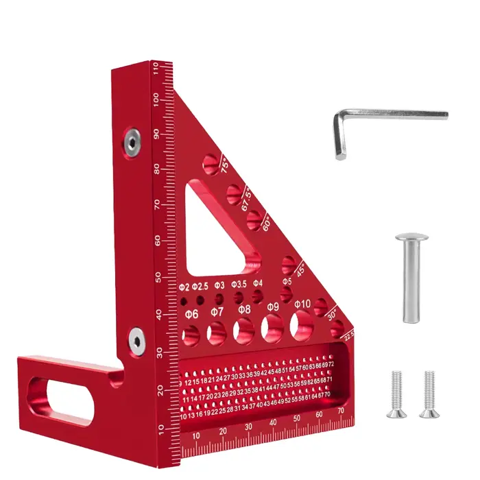 Règle de mesure multi-angle 3D, rapporteur à angle droit de 45/90 degrés, outil de mesure de disposi