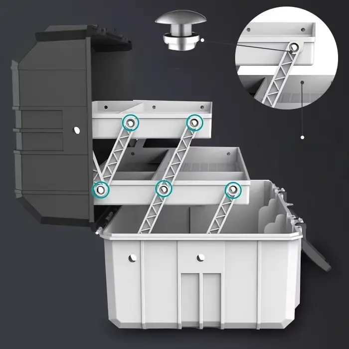 Boîte de rangement d'outils système professionnel