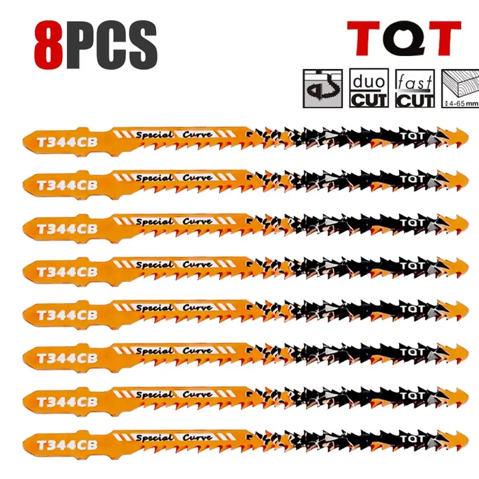 Lames de scie sauteuse double face 10/8Tpi T344Cb pour une coupe courbe efficace