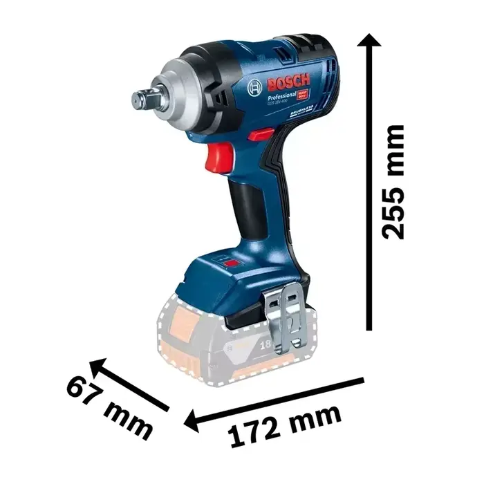 BOSCH GDS18V-400 clé à chocs sans fil outil nu 18V 400Nm clé électrique sans brosse à couple élevé outils électriques GDS 18V-400