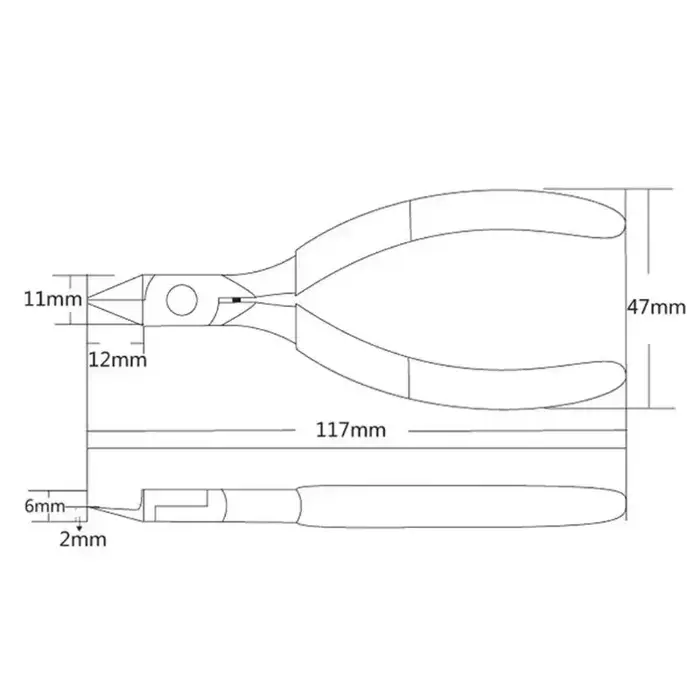 Pince coupante diagonale professionnelle en acier au carbone de précision pour puzzles