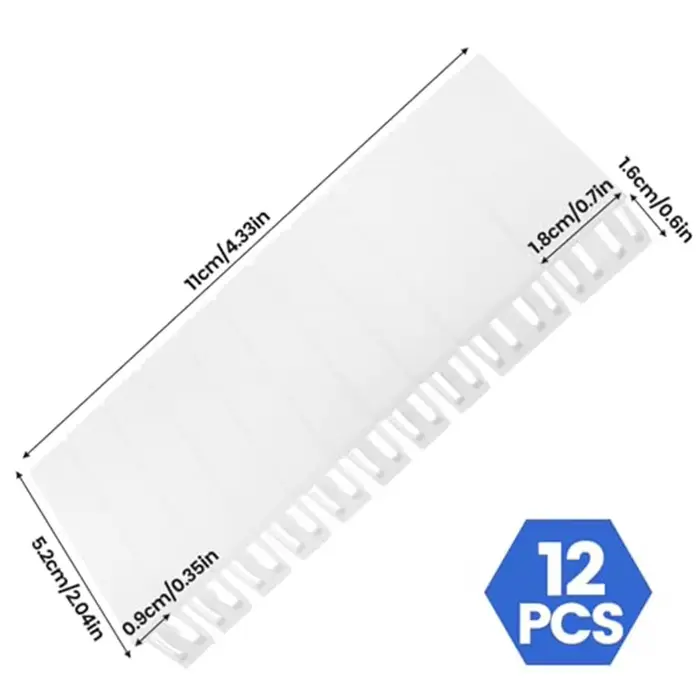 Cache-prise vierge pour rail DIN pour boîtiers de distribution – Options de pack de 12 ou 24 – Installation sans outil par clipser